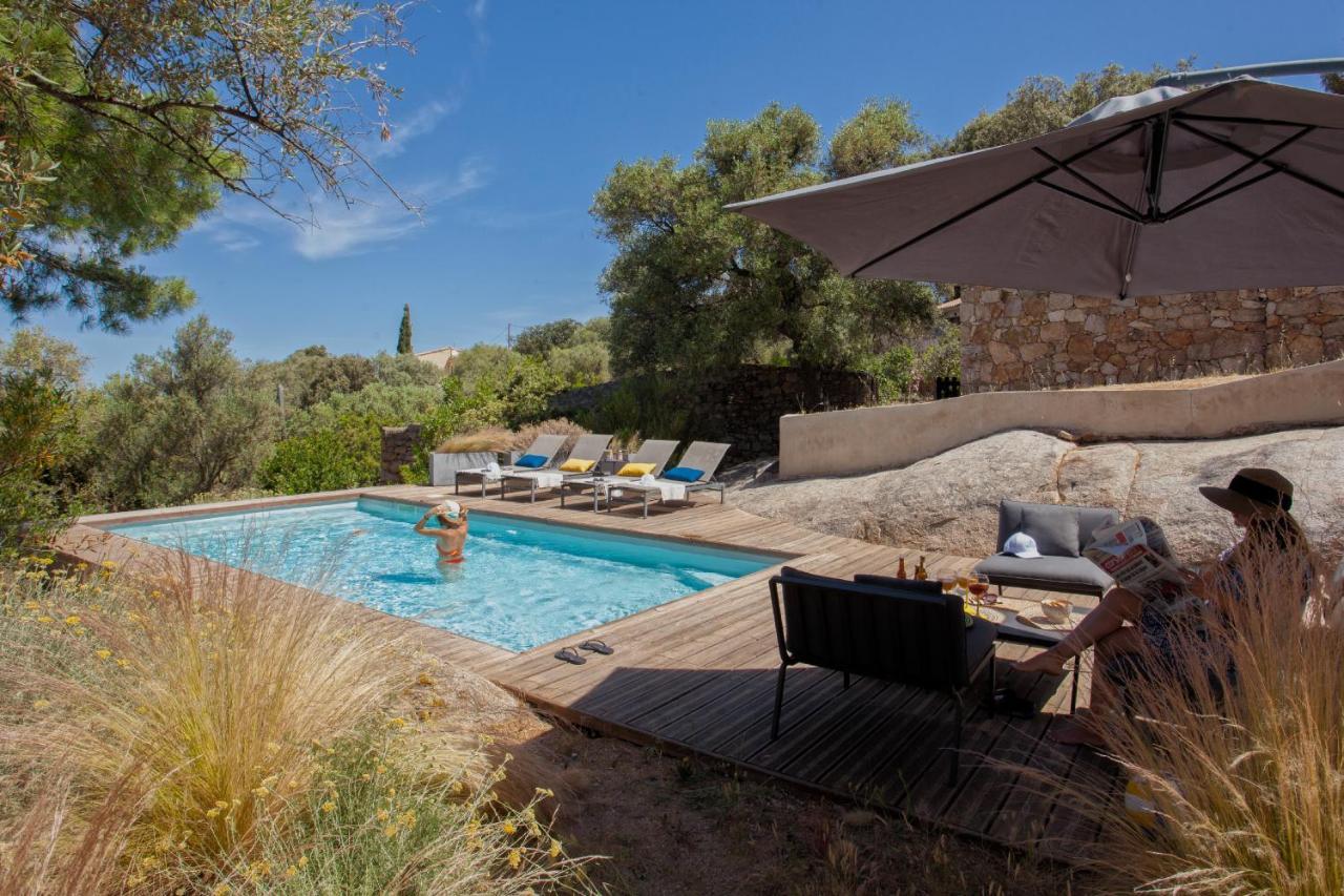 Villa Bodri, Maison En Pierre Avec Vue Mer Et Piscine Chauffee LʼÎle-Rousse Exterior foto